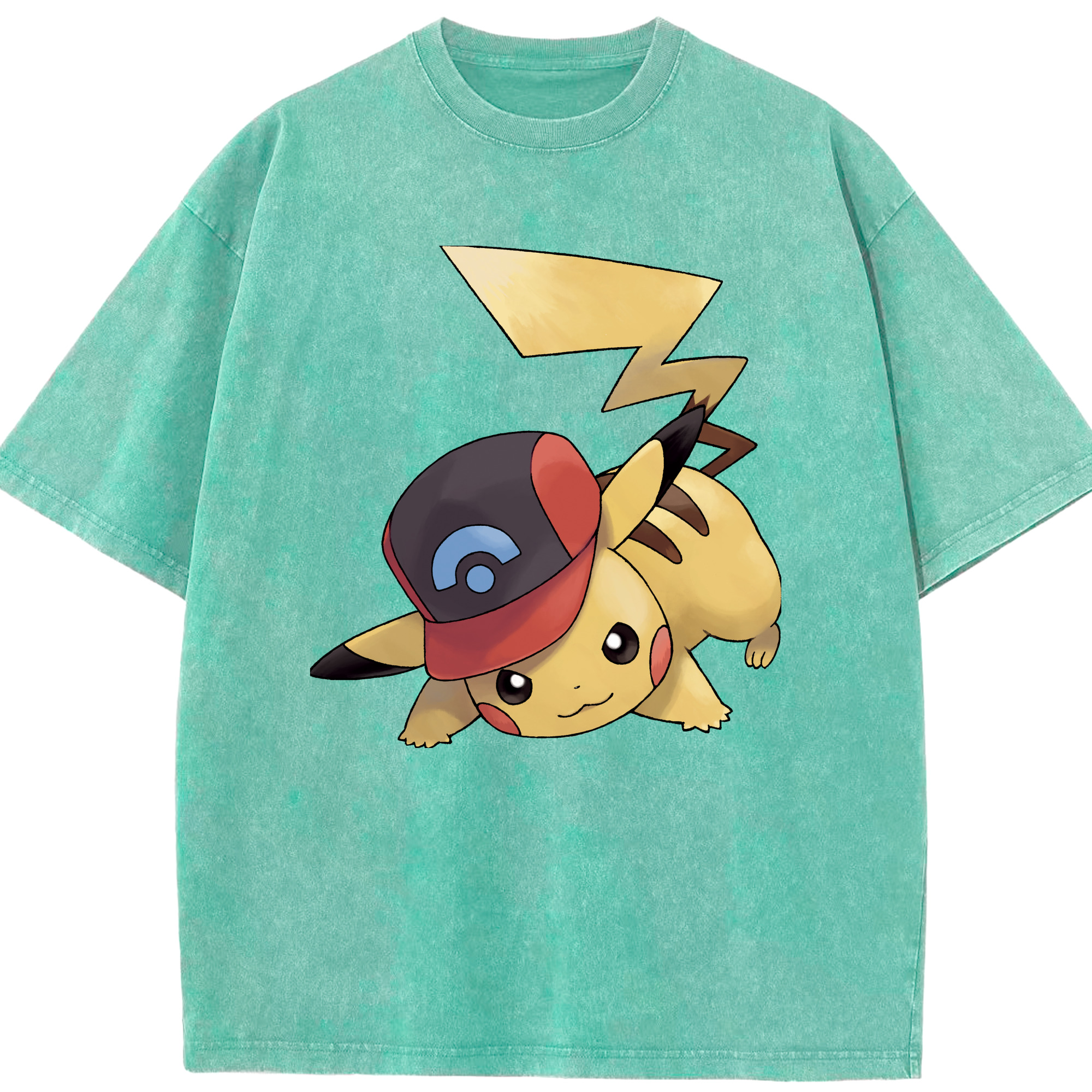 （画像用） ポケットモンスター Pokémon 綿100% ヴィンテージ風 半袖Tシャツ（フロントプリント）